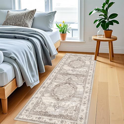 Washable Hallway Runner Rugs 2x6: Soft Ultra Thin Low Pile Carpet Machine Washable Indoor Lightweight Rug Runner Anti Slip Backing Rugs for Living Room Bedroom Kitchen 2'x6' Beige - Image 4