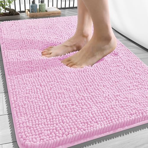 OLANLY Bathroom Rugs 34x21, Extra Soft Absorbent Chenille Bath Rugs by OLANLY