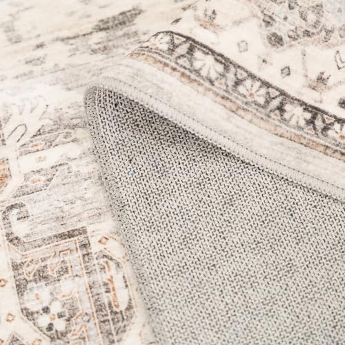 Washable Area Rugs 3x5 Entryway: Soft Low Pile Mat Machine Washable Indoor Doormat Lightweight Entry Rug Anti Slip Backing Rugs for Living Room Bedroom Kitchen Bathroom 3'x5' Beige - Image 6