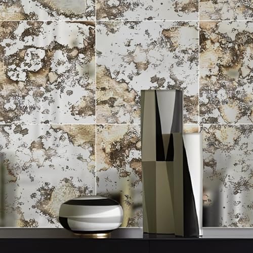 LiveInUrban 12PCS Silver Antique Acrylic Wall Panels for Home Living Room Bedroom, Humidity Wall 11"x11" by LiveInUrban