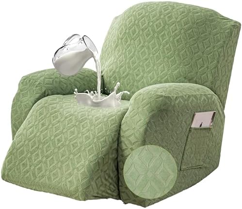 Genina Waterproof Recliner Chair Cover,1 Seat Couch Cover,Matcha Green by Genina