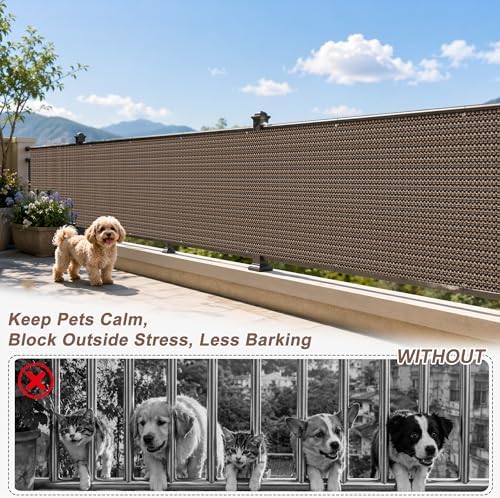 SUNNY GUARD 3' x 15' Balcony Privacy Screen, HDPE Patio Railing Cover Fence - Image 4