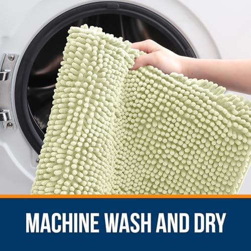 OLANLY Large Bathroom Rugs 70x46, Extra Soft Absorbent Chenille Bath Rugs - Image 5