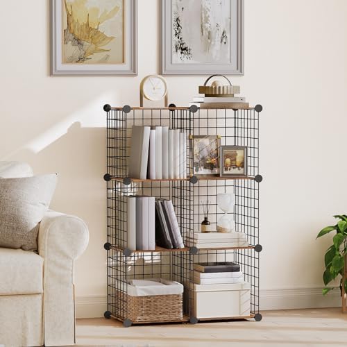 HOOBRO Wire Cube Storage Organizer, 6-Cube Metal Storage Shelves - Image 2