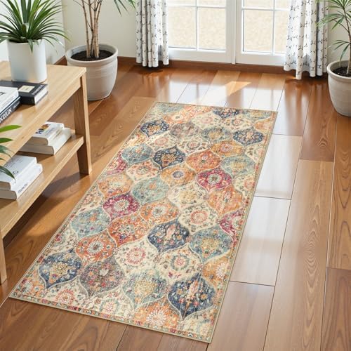 Lahome Moroccan Kitchen Rugs Non Slip Washable, 2x4 Rugs for Entryway by Lahome