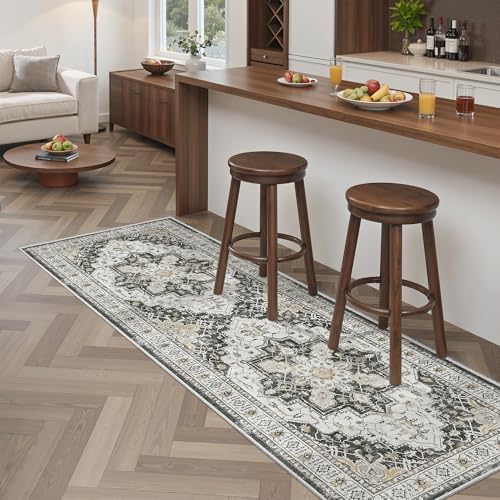 Madane Washable Runner Rug 2x6 Runners for Hallways Non Slip, Black - Image 4