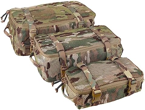 PETAC GEAR 3 PCS Tactical Modular Packing Cubes, Large Capacity Mesh Storage Bag,Outdoor Travel Organize Storage Pouches Bags. by PetacGear