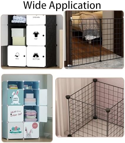 40PCS Cube Connectors Plastic Storage Wire Cube Connectors ABS Connectors Organizer for Modular Closet Storage Organizer, Wire Shelving, Wardrobe, Shoe Rack Clips, Pet Carrier, White - Image 5