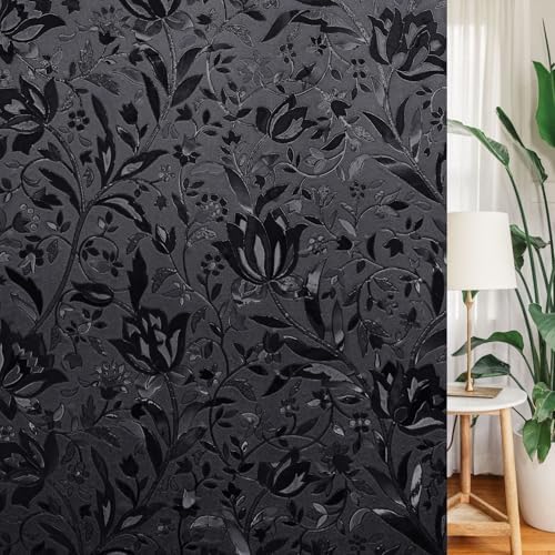 LEMON CLOUD Blackout Window Film Frosted Privacy Clings, 23.6″ x 78.7″ by LEMONCLOUD