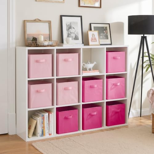 Cupic Cupid 10-Pack 11x11 Storage Cubes, Cube Organizer Bins, Pink Gradient - Image 6