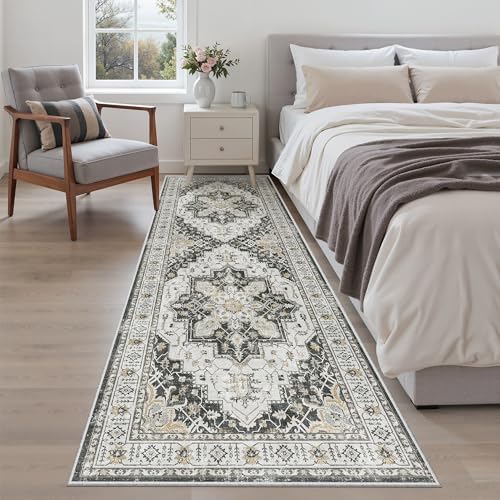 Madane Kitchen Runner 2'6''x8' Soft Rug Runners for Hallways, Black - Image 6