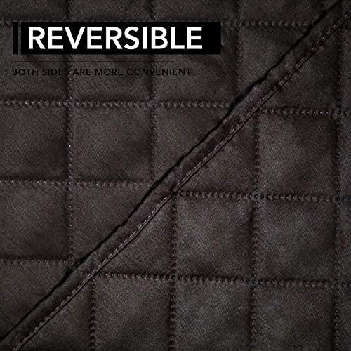 Easy-Going Oversized Recliner Chair Cover Reversible Sofa Cover Water Resistant Couch Cover Furniture Protector with Elastic Straps for Pets Kids Dog Cat (Oversized Recliner, Chocolate/Chocolate) - Image 5