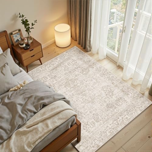 Rugxara 3x5 Entryway Rug,Beige Vintage Boho Bedroom Area Rug - Image 2