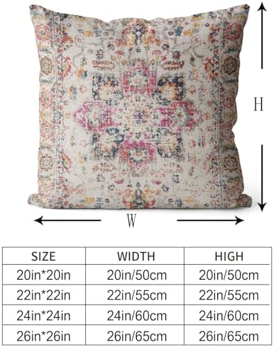 Snycler Boho Throw Pillow Covers 24x24 inch Set of 2 Burnt Yellow Terracotta Rust Colored Throw Pillows Double Sided Boho Home Soft Decor for Bedroom Living Room Couch & Sofa (No Inserts) - Image 3