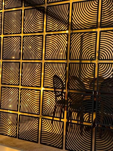 Wooden Hanging Room Divider Panels, Black, Set of 12 - Image 3
