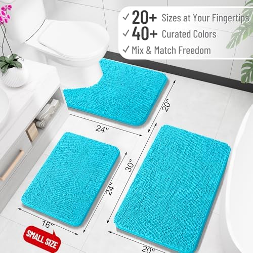 OLANLY Bathroom Runner Rugs 59x20, Extra Soft Absorbent Chenille Bath Rugs - Image 2