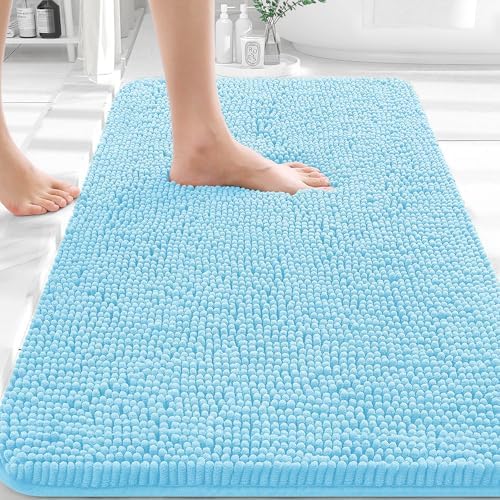 OLANLY Bathroom Rugs 30x20, Extra Soft Absorbent Chenille Bath Rugs by OLANLY
