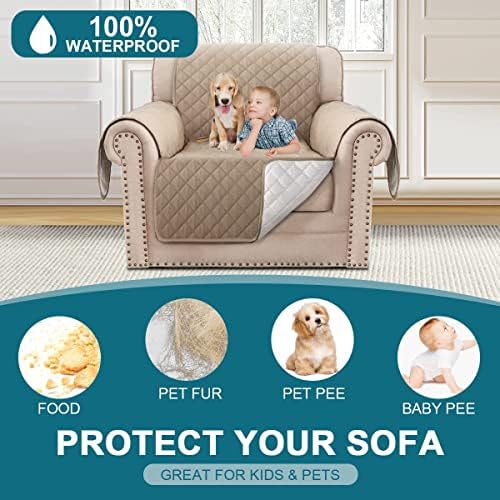 Turquoize 100% Waterproof Chair Covers Couch Covers for Dogs, Chair 28" - Image 2