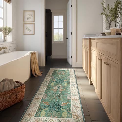 Runner Rug Washable Kitchen Runner: 2'x 6' Hallway Runner Rugs Stain Resistant Non Slip Low Pile Soft Carpet Runners for Hallways Bedroom Entryway Indoor Beside Bathroom Living Room Farmhouse - Image 6