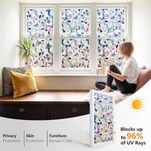 Stained Glass Window Privacy Film, Static Cling 23.6" x 78.7" - Image 3