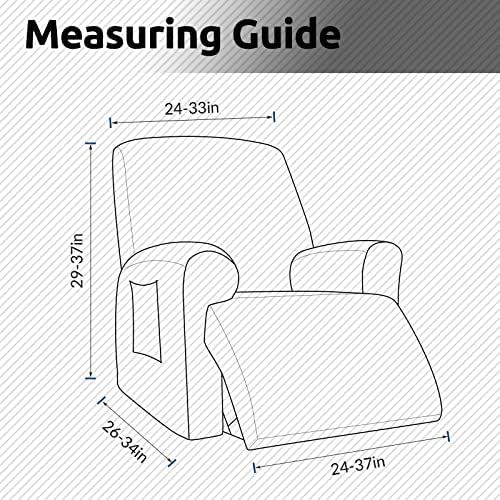 KEKUOU Recliner Chair Covers, 1-Piece Lazy Boy Recliner Covers, Black - Image 4