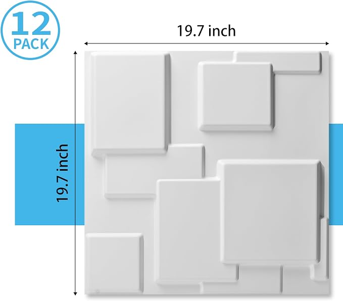 Art3d White PVC 3D Wall Panels - 32 Sq.FT of Stylish Wall Decor for Home & Commercial Spaces - Image 2