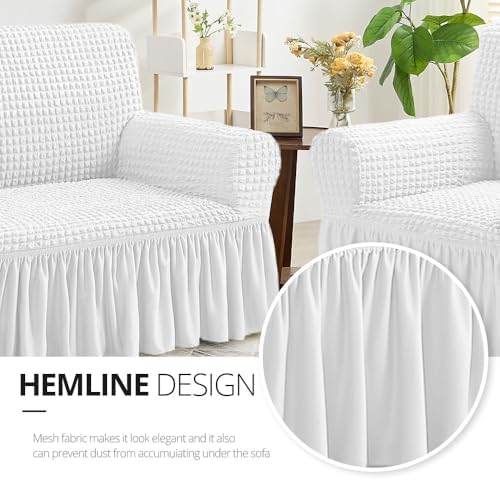 NICEEC Arm Chair Covers Armchair Covers Universal Slipcovers with Skirt - Image 4