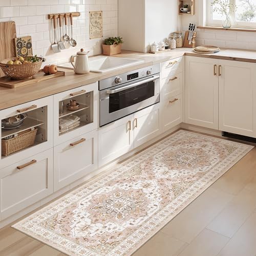 Madane Washable Runner Rug 2x6 Runners for Hallways Non Slip, Pink - Image 3
