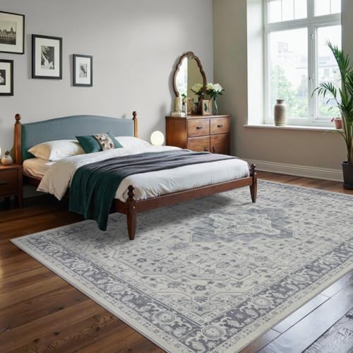 Rugxara 6x9 Washable Area Rug for Living Room,Blue Quartz - Image 4