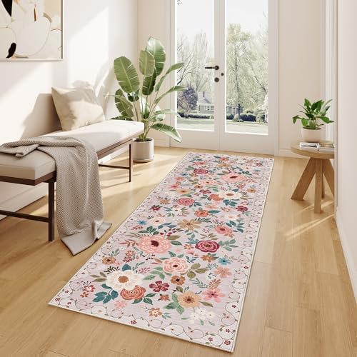 DUKINO 2x6 Runner Rug for Hallway, Washable Kitchen Rugs Non Slip, Beige - Image 4