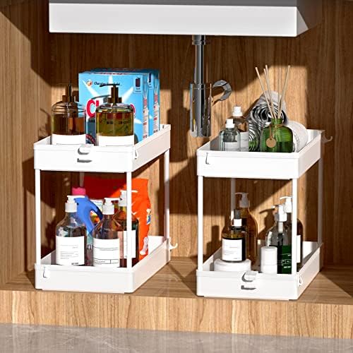 SPACEKEEPER 4 Tier Rolling Cart, Bathroom Cart Organizer with Wheels, White - Image 3