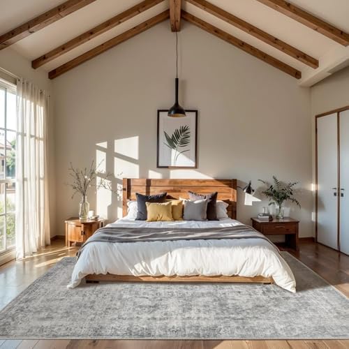 Rugxara Grey 8x10 Area Rugs for Living Room Bedroom Large Washable Rug - Image 3