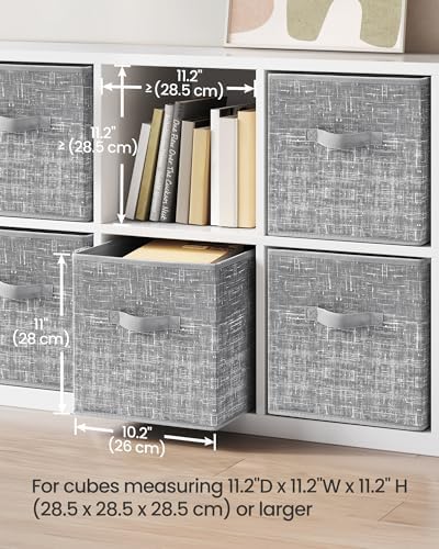 SONGMICS Storage Cubes, Set of 6, 11-Inch Foldable Closet Organizers - Image 3