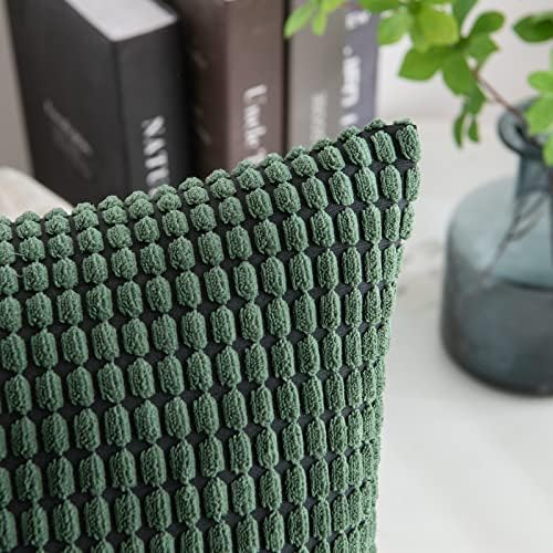 MIULEE Throw Pillow Covers 18x18 Inch Set of 4 Christmas Red and Green - Image 4