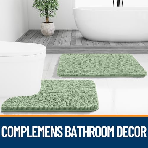 OLANLY Large Bathroom Rugs 40x32, Extra Soft Absorbent Chenille Bath Rugs - Image 7