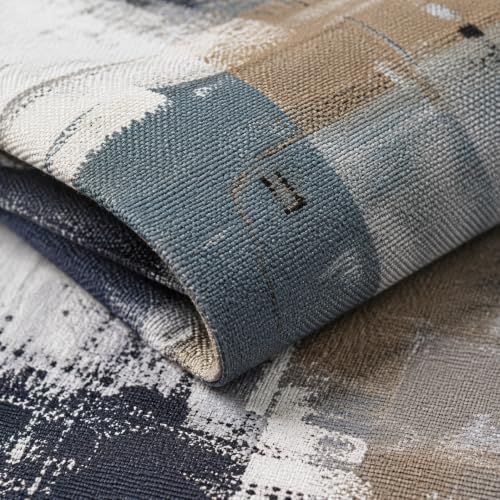 Brown Grey Abstract Throw Pillow Covers 18x18 Set of 4 - Image 5