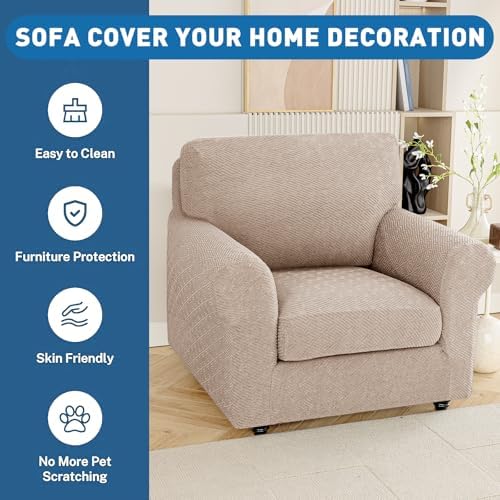 XINEAGE 1 Piece Stretch Couch Cushion Covers Individual Sofa Slipcovers - Image 7
