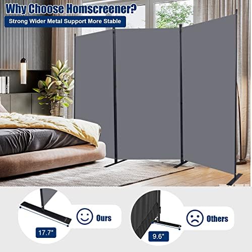Room Divider 3 Panel-102''Wide,6FT Room Dividers and Folding Privacy Screen - Image 2