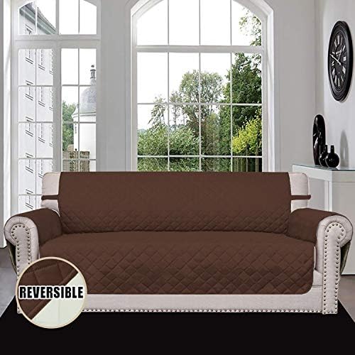 Easy-Going Reversible Couch Cover, 3 Cushion Sofa, X-Large, Coffee/Ivory - Image 2