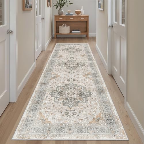 Madane Kitchen Runner 2'6''x8' Rug Runners for Hallways, Light Taupe Brown - Image 2