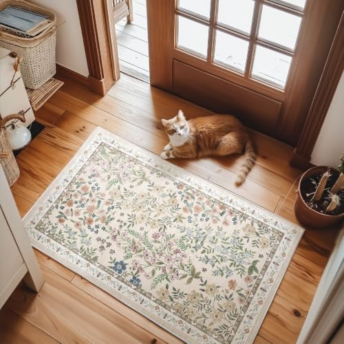 Machine Washable Small Rugs for Entryway: Door Mat Indoor Entrance 2x3 Throw Rug Non-Slip Low Pile Soft Kitchen Rugs for Front Door Indoor Entrance Entry Bedside Kids Room - Image 6