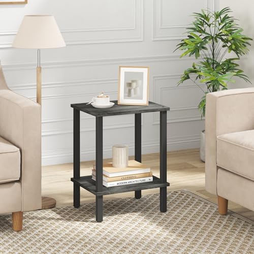 TUTOTAK End Table, Side Table, Nightstand, 2-Tier Storage Shelf - Image 5