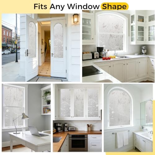 OHTMERU Window Privacy Film Decorative Non-Adhesive, Reusable, Anti-Glare - Image 7