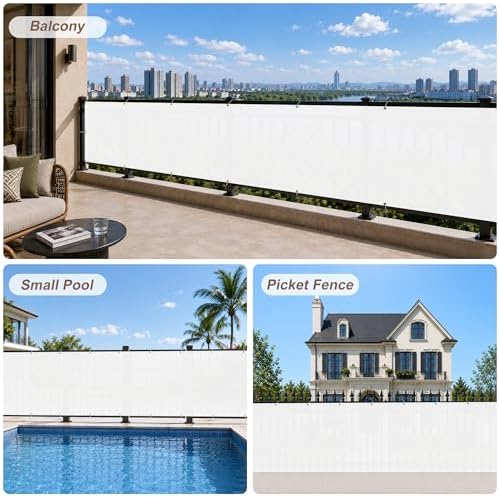 SUNNY GUARD 3' x 4' Balcony Privacy Screen, HDPE Patio Railing Cover Fence - Image 5