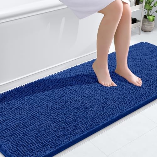 OLANLY Bathroom Runner Rugs 70x24, Extra Soft Absorbent Chenille Bath Rugs by OLANLY