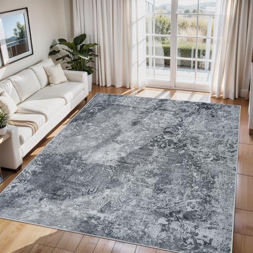 Aelenmu 6x9 Area Rugs for Living Room Washable Bedroom Dining Room Black by Aelenmu