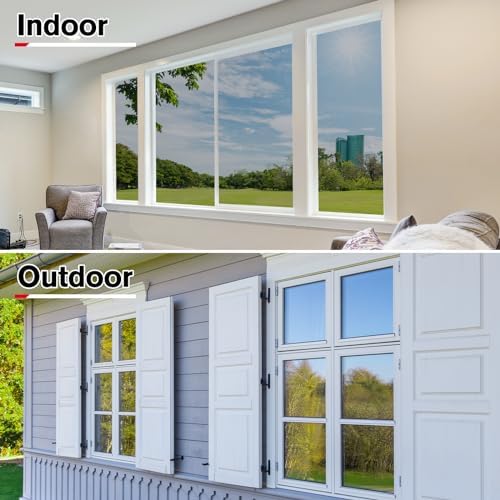 Haton One Way Window Privacy Film for Home, Silver 23.6" x 78.7" - Image 3