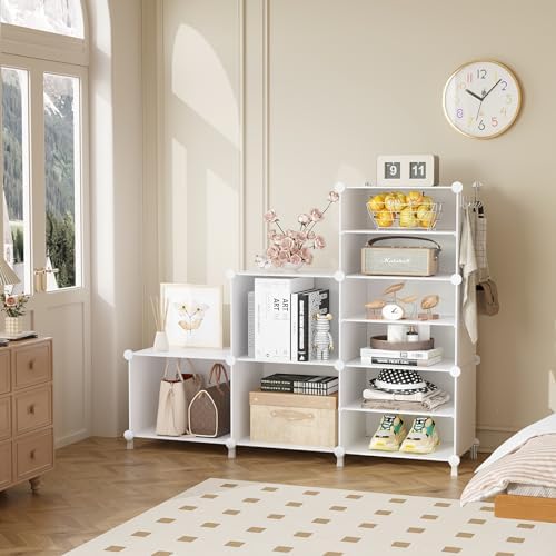 AWTATOS 6 Cube Closet Organizer Storage Shelves, White - Image 4