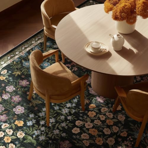 10x14 Area Rugs for Living Room: Washable Rug Non Slip Stain Resistant Low Pile Faux Wool Ultra Soft Lightweight Indoor Large Rugs for Bedroom Nursery Dining Room Under Table Rug Home Office Farmhouse - Image 5