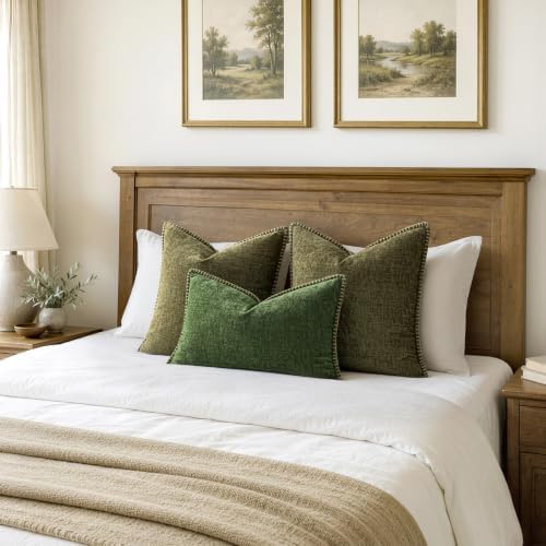 MIULEE Decorative Couch Throw Pillow Covers 16x16 Inch Olive Green 2 Pack - Image 6